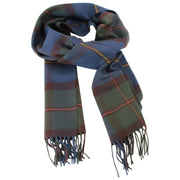 Locharron of Scotland Darwin Macleod of Harris Antik lammullssjal - blå/mörkgrön