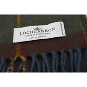Locharron of Scotland Darwin Macleod of Harris Antik lammullssjal - blå/mörkgrön