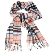 Locharron of Scotland Darwin Thomson Modern Tartan Oversized Lambswool Scarf - Camel Beige/Black/Blue