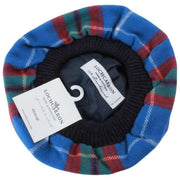 Locharron of Scotland Edinburgh Lambswool Tam - Blå/Röd/Grön