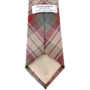 Locharron of Scotland Reiver Auld Scotland Tartan Wool Tie - Grey/Red