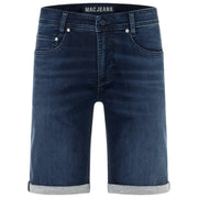 MAC Jeans Jog'N Light Sweat Denim Shorts - Mörkblå Vintage Wash