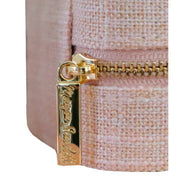 Maison Scarlett Corinne Linen Travel Jewellery Box - Pink