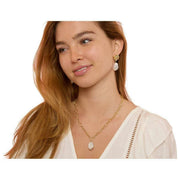 Pearls of the Orient Keishi Pearl Pendant Chunky Chain Necklace - Guld/Vit
