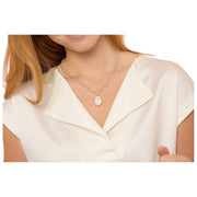 Pearls of the Orient Keishi Pearl Pendant Chunky Chain Necklace - Silver/Vit
