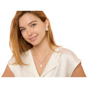 Pearls of the Orient Keishi Pearl Pendant Chunky Chain Necklace - Silver/Vit