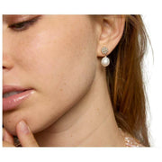 Pearls of the Orient Snowflake Pearl Drop Earrings - Guld/Vit
