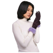 Puder Bettina Faux Mockahandskar - Damson Purple
