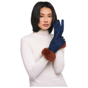 Powder Bettina Faux Mockahandskar - Marinblå
