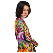 Powder Botanical Kaleidoscope Long Kimono Gown - Flerfärgad