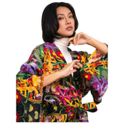 Powder Botanical Kaleidoscope Long Kimono Gown - Flerfärgad