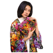 Powder Botanical Kaleidoscope Quilted Velvet Wash Bag - Flerfärgad