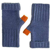 Powder Cassia Wrist Warmers - Denim Blue