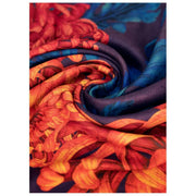 Pulver Chrystanthemum Lux Print Scarf - Orange