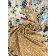 Pulver bomull Poplin Blommig Hedgerow Print Scarf - Moss Grön