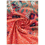Pulver bomull Poplin Blommig Hedgerow Print Scarf - Mandarin