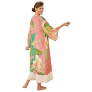 Powder Delicate Tropical Kimono Gown - Candy Pink