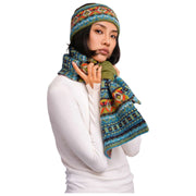 Powder Fair Isle Pannband - Teal Mix