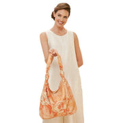 Powder Knotted Toile Shoulder Swing Bag - Coral Orange