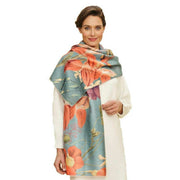 Powder Luxurious Hummingbird at Dusk Scarf - Denim Blue