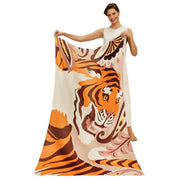 Powder Printed Thrill of the Tiger Scarf - Dusky Rose