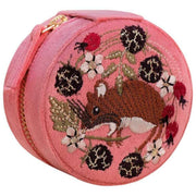 Powder Round Velvet Mouse Smyckeskrin - Rosa