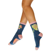 Powder Scandinavian Stems Ankle Socks - Navy