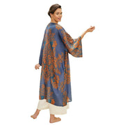 Powder Tapestry Kimono Gown - Denim Blue