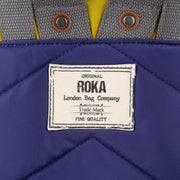 Roka Bantry B Small Creative Waste Colour Block Recycled Nylon Backpack - Purple/Yellow/Green