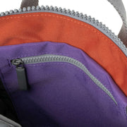 Roka Bantry B Small Creative Waste Two Tone Recycled Canvas Backpack - Imperial Purple/Orange Rooibos