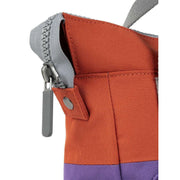 Roka Bantry B Small Creative Waste Two Tone Recycled Canvas Backpack - Imperial Purple/Orange Rooibos