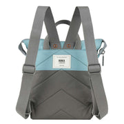 Roka Bantry B Small Creative Waste Two Tone Recycled Nylon Backpack - Graphite Grey/Spearmint Blue