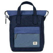 Roka Bantry B Small Indigo Tonal Recycled Canvas Backpack - Indigo Purple