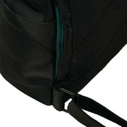 Roka Canfield B Medium All Black Recycled Nylon Backpack - Black/Teal