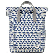 Roka Canfield B Medium Denim Rain Recycled Canvas Backpack - Blue/White