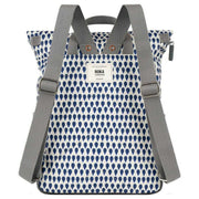 Roka Canfield B Medium Denim Rain Recycled Canvas Backpack - Blue/White
