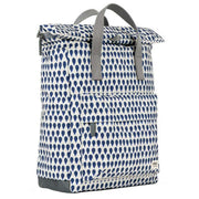 Roka Canfield B Medium Denim Rain Recycled Canvas Backpack - Blue/White