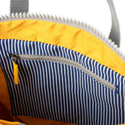 Roka Canfield B Medium Hickory Stripe Recycled Canvas Backpack - Blue/White