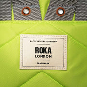 Roka Canfield B Medium Recycled Nylon Backpack - Lime