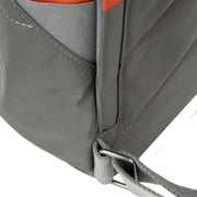 Roka Canfield B Small Creative Waste Two Tone Recycled Nylon Backpack - Graphite Grey/Burnt Orange