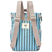 Roka Canfield B Liten Återvunnen Canvas Ryggsäck - Blue Stripe