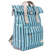 Roka Canfield B Liten Återvunnen Canvas Ryggsäck - Blue Stripe