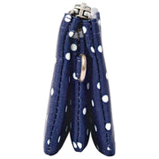 Roka Carnaby liten återvunnen canvasplånbok - Marinblå Polka Dot
