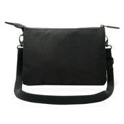 Roka Carnaby XL All Black Recycled Canvas Crossbody Bag - Ash Black