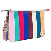 Roka Carnaby XL Återvunnen Canvas Crossbody-väska - Wide Stripe Multi-colour