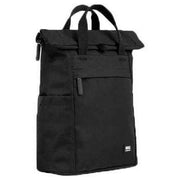 Roka Finchley A All Black Small Recycled Canvas Backpack - Ash Black