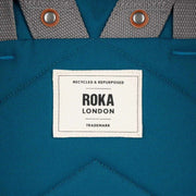Roka Finchley A Medium Recycled Canvas Backpack - Sapphire Blue