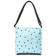 Roka Kennington B Medium Återvunnen Canvas Crossbody-väska - Blå/blå hjärtan