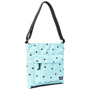 Roka Kennington B Medium Återvunnen Canvas Crossbody-väska - Blå/blå hjärtan