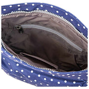 Roka Kennington B Medium Recycled Canvas Crossbody Bag - Marinblå Polka Dot